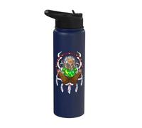 Hippie Chien Attrape-Rêves Loup Esprit Animal Psychédélique Art Stainless Steel Insulated Water Bottle