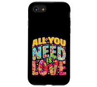 Hippie Flower Power Bohème Paix Groovy Style Boho des années 70 Coque pour iPhone SE (2020) / 7/8