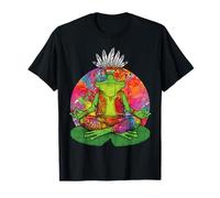Hippie Frog Lover Peace Sign Retro 60s 70s Tie Dye Funny T-Shirt