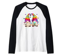 Hippie Gnomes for Summer Vacation Women with Hippie Soul Manche Raglan
