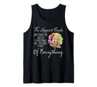 Hippie Happy People Citation Peace Sunflower Vibe Débardeur