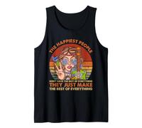 Hippie Happy People Citation Peace Sunflower Vibe Débardeur