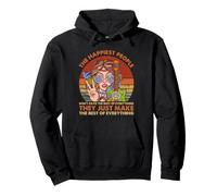 Hippie Happy People Citation Peace Sunflower Vibe Sweat à Capuche