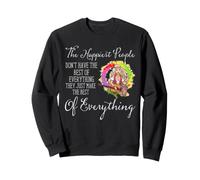 Hippie Happy People Citation Peace Sunflower Vibe Sweatshirt