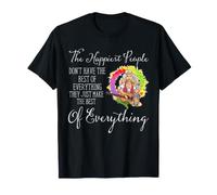Hippie Happy People Citation Peace Sunflower Vibe T-Shirt