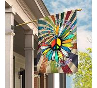 Hippie. J'Ai Un Sentiment De Paix Et De Bien-Être Drapeau De Jardin Double Face Jardin Signe Ésistantes À La Décoloration Drapeau De Décoration Décoration Pour Extérieure Patio Maison M