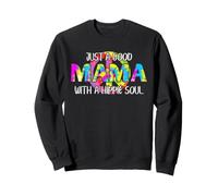 Hippie Mama Tie Dye Signe de Paix Good Mama Boho Vibe Sweatshirt