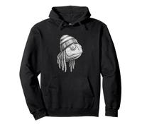 Hippie Peace Animal Reggae Rasta Caméléon Sweat à Capuche