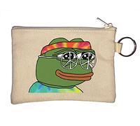 Hippie Pepe The Frog Peace and Love Porte-monnaie Beige