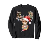 Hippie Père Noël Renne de Noël Groovy Tie-Dye Sweatshirt