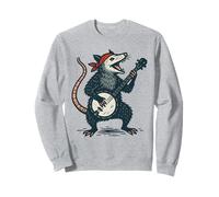 Hippie Possum Cute Banjo Picker Music Sweatshirt