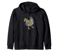 Hippie Poule Tie Dye Animal de la Ferme Groovy Hen Vibe Sweat à Capuche