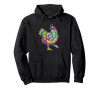 Hippie Poule Tie Dye Animal de la Ferme Groovy Hen Vibe Sweat à Capuche