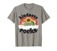 Hippie Rétro Professeur Anti-Intimidation Rainbow Kindness Rocks T-Shirt