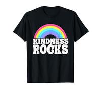 Hippie Rétro Professeur Anti-Intimidation Rainbow Kindness Rocks T-Shirt