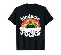 Hippie Rétro Professeur Anti-Intimidation Rainbow Kindness Rocks T-Shirt