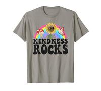 Hippie Rétro Professeur Anti-Intimidation Rainbow Kindness Rocks T-Shirt
