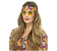 Lunettes Hippies Rondes Plusierus Couleurs (Couleur Jaune) Jaune