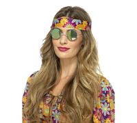Hippies Lunettes Miroir Cristaux (Taille Unique) Multicolore