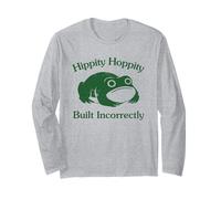 Hippity Hoppity Built Incorrectly Funny Frog Silly Graphic Manche Longue