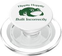 Hippity Hoppity Built Incorrectly Funny Frog Silly Graphic PopSockets PopGrip pour MagSafe