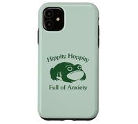 Hippity Hoppity Full of Anxiety Funny Frog Unhinged Graphic Coque pour iPhone 11