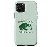 Hippity Hoppity Full of Anxiety Funny Frog Unhinged Graphic Coque pour iPhone 11 Pro