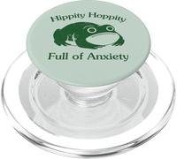 Hippity Hoppity Full of Anxiety Funny Frog Unhinged Graphic PopSockets PopGrip pour MagSafe