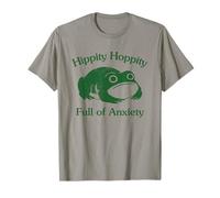 Hippity Hoppity Full of Anxiety Funny Frog Unhinged Graphic T-Shirt