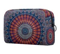 Hipple India Trousse de toilette pour femme Motif mandala bohème Grande trousse de maquillage pratique avec fermeture éclair, multicolore, 18.5x7.5x13cm/7.3x3x5.1in, Trousse de toilette