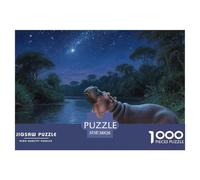 Hippo 1000 Pièce Puzzle Jeu Éduchatif Créatif Jigsaws Défi Couleur pour Cadeaux De Voyage, Présent 38x26cm/1000pcs
