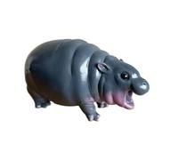 Hippo Animal Figurine - Figurine en résine artisanale, Baby Desk Decor | Miniatures Figures with Polished Texture Feature, Artistic Ornament for Home Interior, Tabletop Display, Shelf, Cabinet Styling