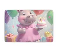 Hippo Birthday - Alèses de lit réutilisables et étanches pour lit - 86,4 x 132,1 cm
