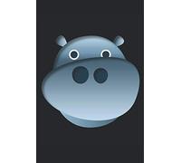 Hippo: Cuaderno Rayado, Cuaderno, Diario, Todo, Cuaderno De Ejercicios, Libro De Cuentos (15. 24 X 22. 86 Cm; Aprox. A5) Con 120 Páginas. Regalo Para Todos Los Amantes De Los Animales, Los Aficionados