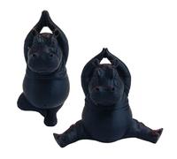 Hippo Figurine Decor - Yoga Statue, Resin Hippo Sculpture | Figurine de l' de méditation, Collection d'hippopotame drôle, modèle de Pose de Yoga Mignon et décoration de Table Art