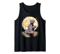 Hippo Howling to The Moon Hippopotamus Lover Débardeur