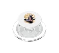 Hippo Howling to The Moon Hippopotamus Lover PopSockets PopGrip pour MagSafe