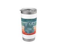 Hippo, j'ai peut-être l'air mignon, mais je suis dangereux Gobelet isotherme en acier inoxydable double paroi