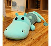 Hippo Long Oreiller Poupée En Peluche Pour Vous Accompagner Dans Votre Sommeil Jolie Fille Super Douce Grande Poupée Poupée Bleu Vif - 100 Cm Environ 0,6 Kg