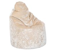 Hippo Pouf Chaise Longue Gaming 'Bijou' en Velours Concassé | Chaise De Jeu pour Salle De Séjour Intérieure | Conception Ergonomique pour des Heures De Détente (Mink)