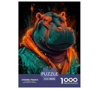 Hippo Puzzle 1000 Pièces Adultes Enfants Animaux Puzzles 1000 Pièces Peinture Art Décor À La Maison 38x26cm/1000pcs