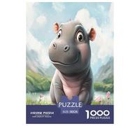 Hippo Puzzle 1000 Pièces Educa Jouet en Bois Cadeau Unique De l'art De La DécoRation Jeu Éduchatif Challenge Toy Adultes & Enfants des 14 Ans 38x26cm/1000pcs