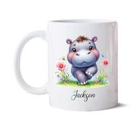 Hippo Running Tasse À Café Durable Tasse À Thé Céramique Mug Idée Cadeau Pour Bureau Collègue Pâques 330 Ml