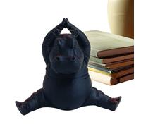 Hippo Statues Home Decor - Yoga Hippo Collectible Figurines | Decorative Desk Accessories | Cute Animal Sculptures With Whimsical Design For Fireplace Bedroom Table Car Dorm Shop Living Room Display