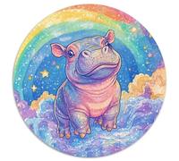 Hippo1000 Pièces Puzzles pour Adultes Et Enfants AnimauxPuzzle Rond, Doodle Puzzle, Décompression, Cadeau, Jouets Éduchatifs, Difficile, Impossible1000pcs (67.5x67.5cm)