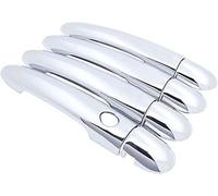 hippoca Garniture de Poignée de Porte pour Renault Megane II MK2 2 2002 2003 2004 2005 2006 2007 2008 2009, Poignée de Porte Extérieure Couvercle Autocollants Accessoires de Style