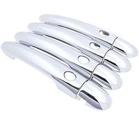 hippoca Garniture de Poignée de Porte pour Renault Megane II MK2 2 2002 2003 2004 2005 2006 2007 2008 2009, Poignée de Porte Extérieure Couvercle Autocollants Accessoires de Style