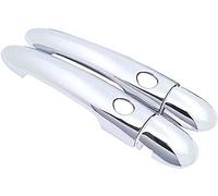 hippoca Garniture de Poignée de Porte pour Renault Megane II MK2 2 2002 2003 2004 2005 2006 2007 2008 2009, Poignée de Porte Extérieure Couvercle Autocollants Accessoires de Style