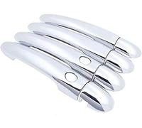 hippoca Garniture de Poignée de Porte pour Renault Megane II MK2 2 2002 2003 2004 2005 2006 2007 2008 2009, Poignée de Porte Extérieure Couvercle Autocollants Accessoires de Style