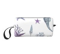 Hippocampe Corail Étoile De Mer Mer Été, Trousse de Maquillage Trousse à cosmétiques Trousse de Toilette de Voyage Portable Pochette de Maquillage